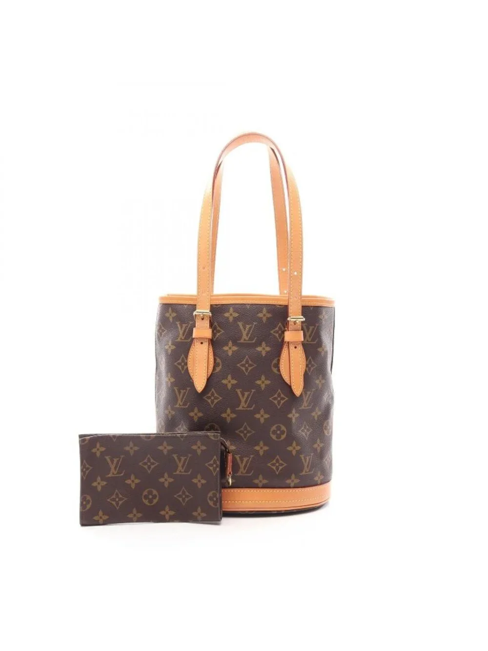 Louis Vuitton Handbag Bucket PM Monogram Canvas Leather